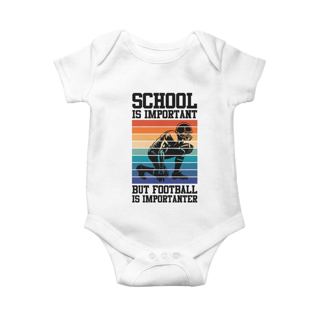 Student Football Fan Baby Onesie Funny Importanter Quote Gift - Wonder Print Shop