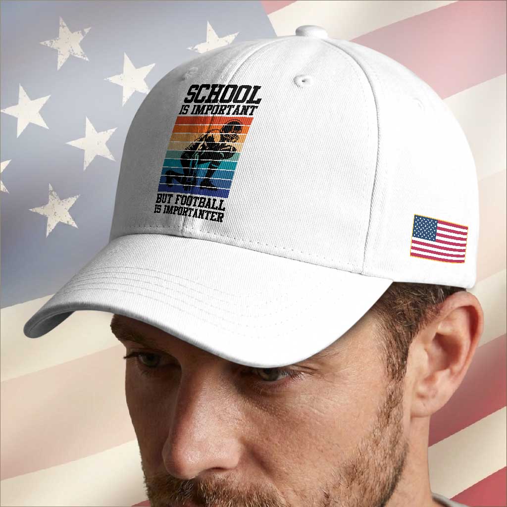 Student Football Fan Baseball Cap Funny Importanter Quote Gift