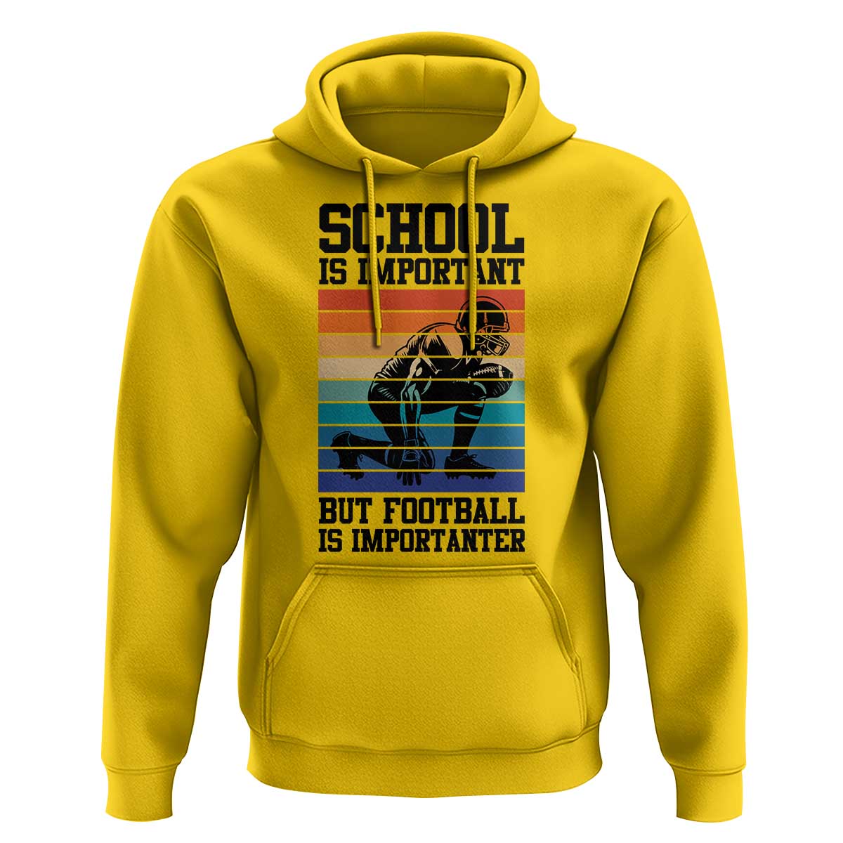 Student Football Fan Hoodie Funny Importanter Quote Gift - Wonder Print Shop