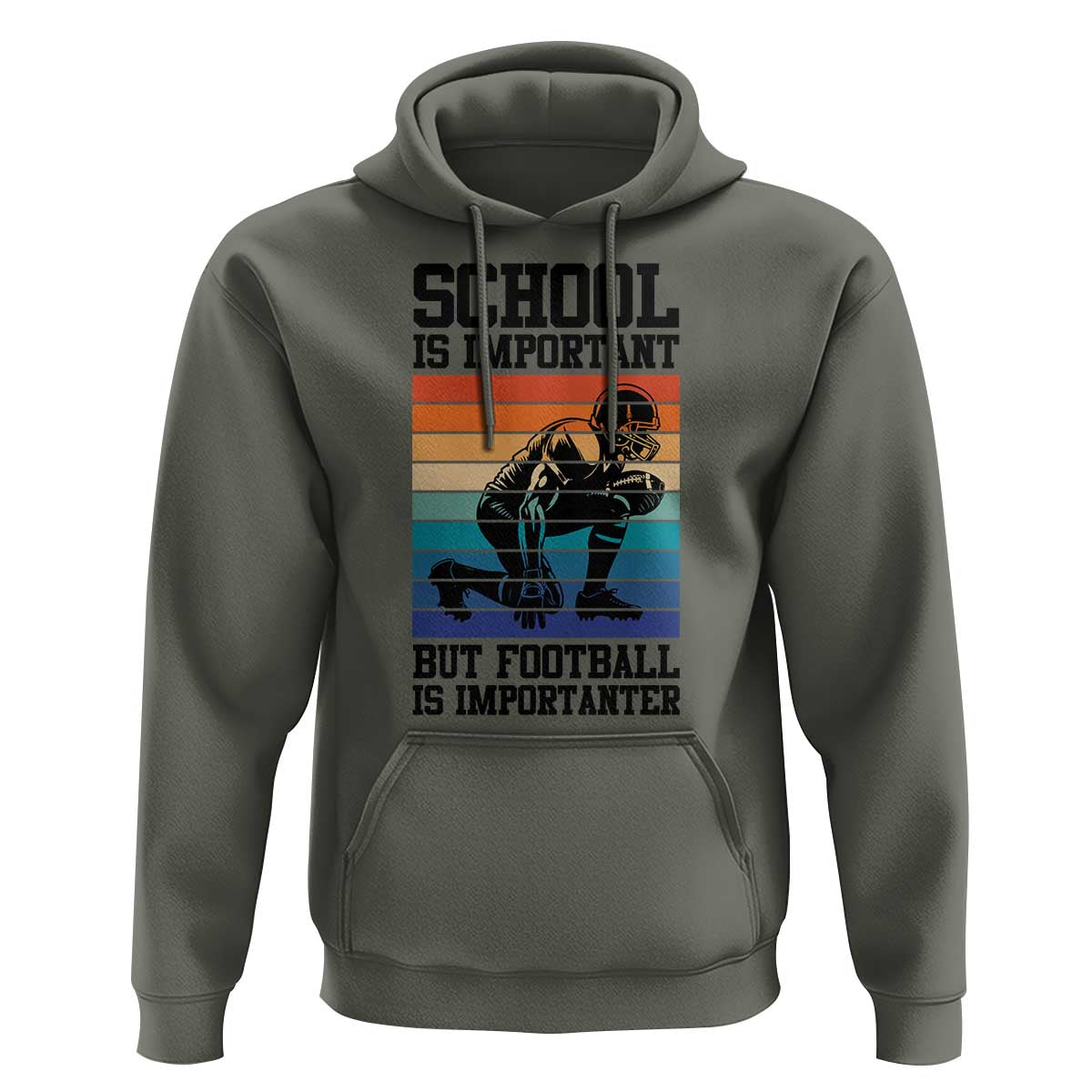 Student Football Fan Hoodie Funny Importanter Quote Gift - Wonder Print Shop