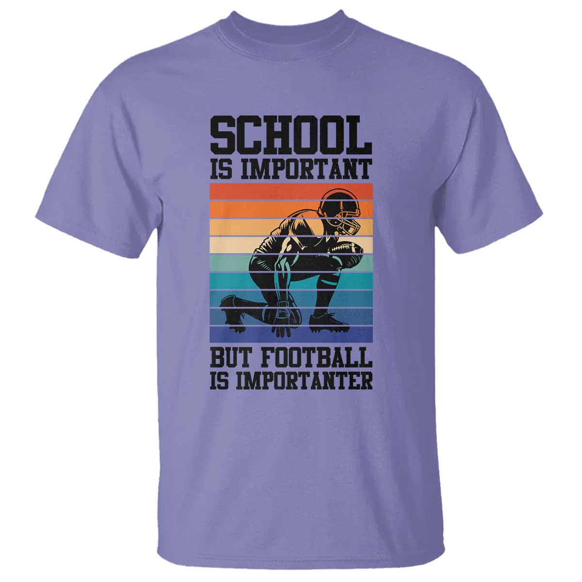 Student Football Fan T Shirt Funny Importanter Quote Gift - Wonder Print Shop
