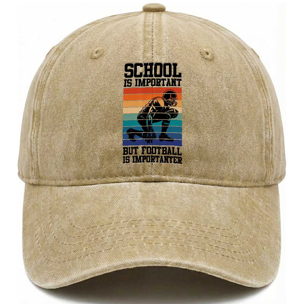 Student Football Fan Washed Cotton Baseball Cap Funny Importanter Quote Gift