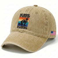 Student Football Fan Washed Cotton Baseball Cap Funny Importanter Quote Gift