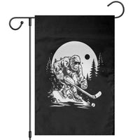 Bigfoot Playing Ice Hockey Garden Flag Funny Cryptid Sports Gift - Wonder Print Shop