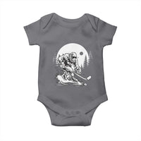 Bigfoot Playing Ice Hockey Baby Onesie Funny Cryptid Sports Gift - Wonder Print Shop