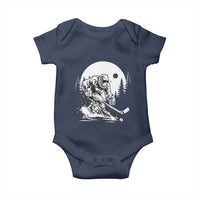 Bigfoot Playing Ice Hockey Baby Onesie Funny Cryptid Sports Gift - Wonder Print Shop