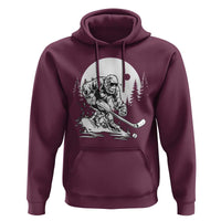 Bigfoot Playing Ice Hockey Hoodie Funny Cryptid Sports Gift - Wonder Print Shop