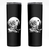 Bigfoot Playing Ice Hockey Skinny Tumbler Funny Cryptid Sports Gift - Wonder Print Shop