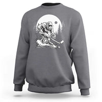 Bigfoot Playing Ice Hockey Sweatshirt Funny Cryptid Sports Gift - Wonder Print Shop