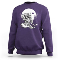 Bigfoot Playing Ice Hockey Sweatshirt Funny Cryptid Sports Gift - Wonder Print Shop