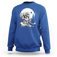 Bigfoot Playing Ice Hockey Sweatshirt Funny Cryptid Sports Gift - Wonder Print Shop