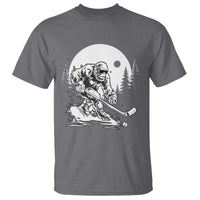 Bigfoot Playing Ice Hockey T Shirt Funny Cryptid Sports Gift - Wonder Print Shop