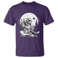 Bigfoot Playing Ice Hockey T Shirt Funny Cryptid Sports Gift - Wonder Print Shop