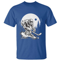 Bigfoot Playing Ice Hockey T Shirt Funny Cryptid Sports Gift - Wonder Print Shop