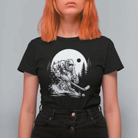Bigfoot Playing Ice Hockey T Shirt For Women Funny Cryptid Sports Gift - Wonder Print Shop