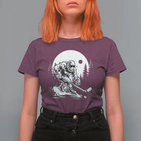 Bigfoot Playing Ice Hockey T Shirt For Women Funny Cryptid Sports Gift - Wonder Print Shop