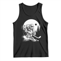 Bigfoot Playing Ice Hockey Tank Top Funny Cryptid Sports Gift - Wonder Print Shop