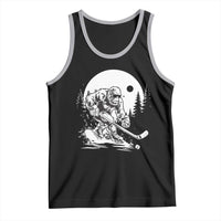 Bigfoot Playing Ice Hockey Tank Top Funny Cryptid Sports Gift - Wonder Print Shop