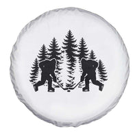Funny Bigfoot Playing Ice Hockey Spare Tire Cover Cryptid Lover Gift - Wonder Print Shop