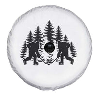 Funny Bigfoot Playing Ice Hockey Spare Tire Cover Cryptid Lover Gift - Wonder Print Shop