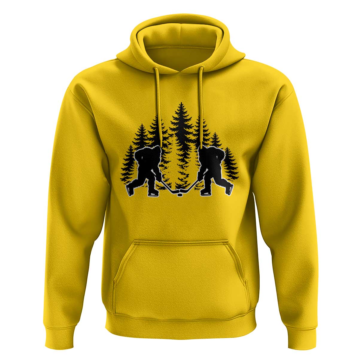 Funny Bigfoot Playing Ice Hockey Hoodie Cryptid Lover Gift - Wonder Print Shop