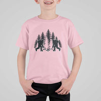 Funny Bigfoot Playing Ice Hockey T Shirt For Kid Cryptid Lover Gift - Wonder Print Shop