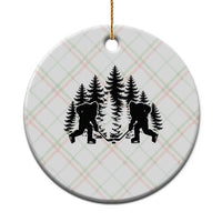 Funny Bigfoot Playing Ice Hockey Ceramic Ornament Cryptid Lover Gift - Wonder Print Shop