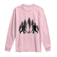 Funny Bigfoot Playing Ice Hockey Long Sleeve Shirt Cryptid Lover Gift - Wonder Print Shop