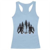 Funny Bigfoot Playing Ice Hockey Racerback Tank Top Cryptid Lover Gift - Wonder Print Shop