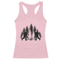 Funny Bigfoot Playing Ice Hockey Racerback Tank Top Cryptid Lover Gift - Wonder Print Shop