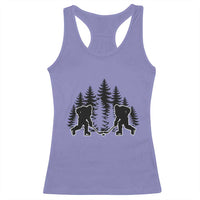 Funny Bigfoot Playing Ice Hockey Racerback Tank Top Cryptid Lover Gift - Wonder Print Shop