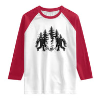 Funny Bigfoot Playing Ice Hockey Raglan Shirt Cryptid Lover Gift - Wonder Print Shop