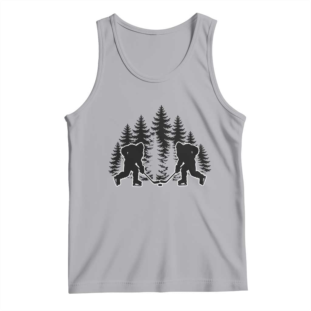 Funny Bigfoot Playing Ice Hockey Tank Top Cryptid Lover Gift - Wonder Print Shop