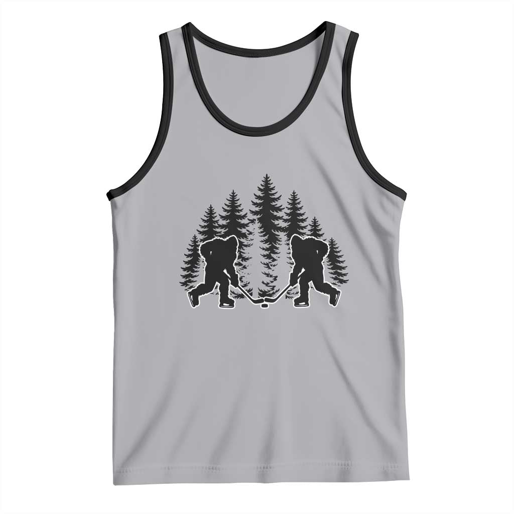 Funny Bigfoot Playing Ice Hockey Tank Top Cryptid Lover Gift - Wonder Print Shop