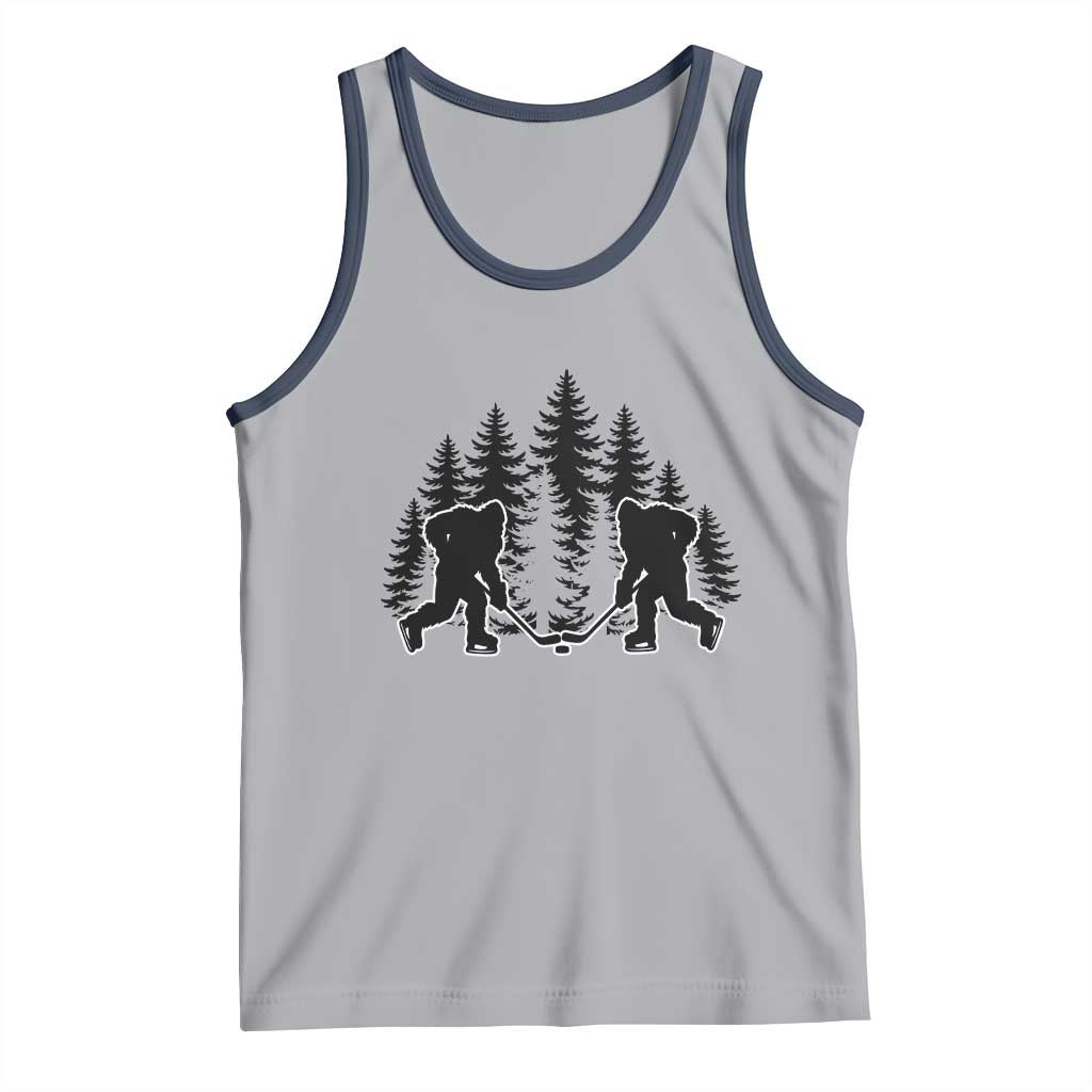 Funny Bigfoot Playing Ice Hockey Tank Top Cryptid Lover Gift - Wonder Print Shop