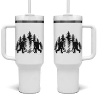 Funny Bigfoot Playing Ice Hockey Tumbler With Handle Cryptid Lover Gift - Wonder Print Shop