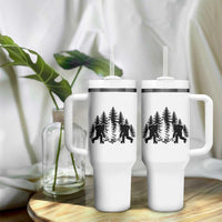 Funny Bigfoot Playing Ice Hockey Tumbler With Handle Cryptid Lover Gift - Wonder Print Shop