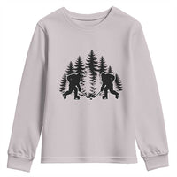 Funny Bigfoot Playing Ice Hockey Youth Sweatshirt Cryptid Lover Gift - Wonder Print Shop