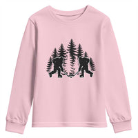 Funny Bigfoot Playing Ice Hockey Youth Sweatshirt Cryptid Lover Gift - Wonder Print Shop