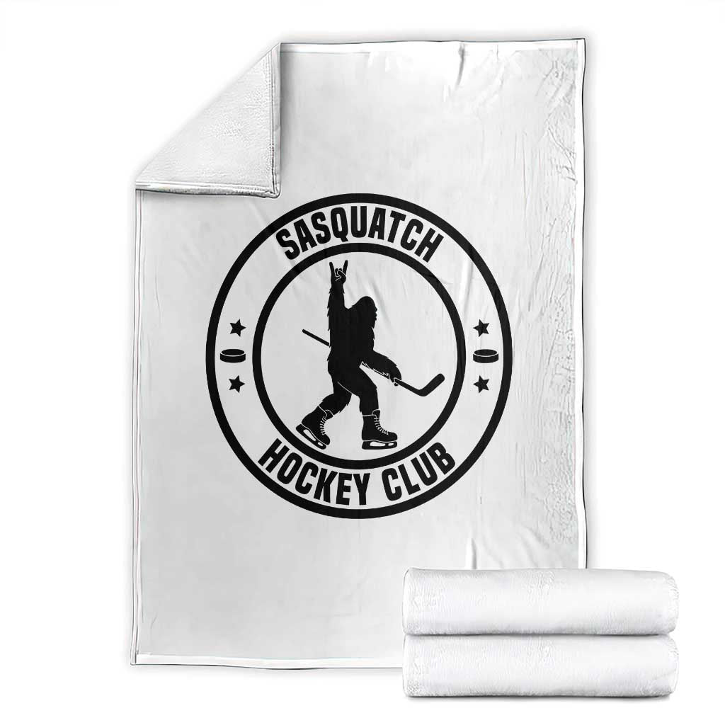 Legendary Sasquatch Hockey Club Throw Blanket Funny Ice Hockey Gift - Wonder Print Shop