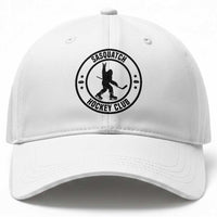 Legendary Sasquatch Hockey Club Baseball Cap Funny Ice Hockey Gift