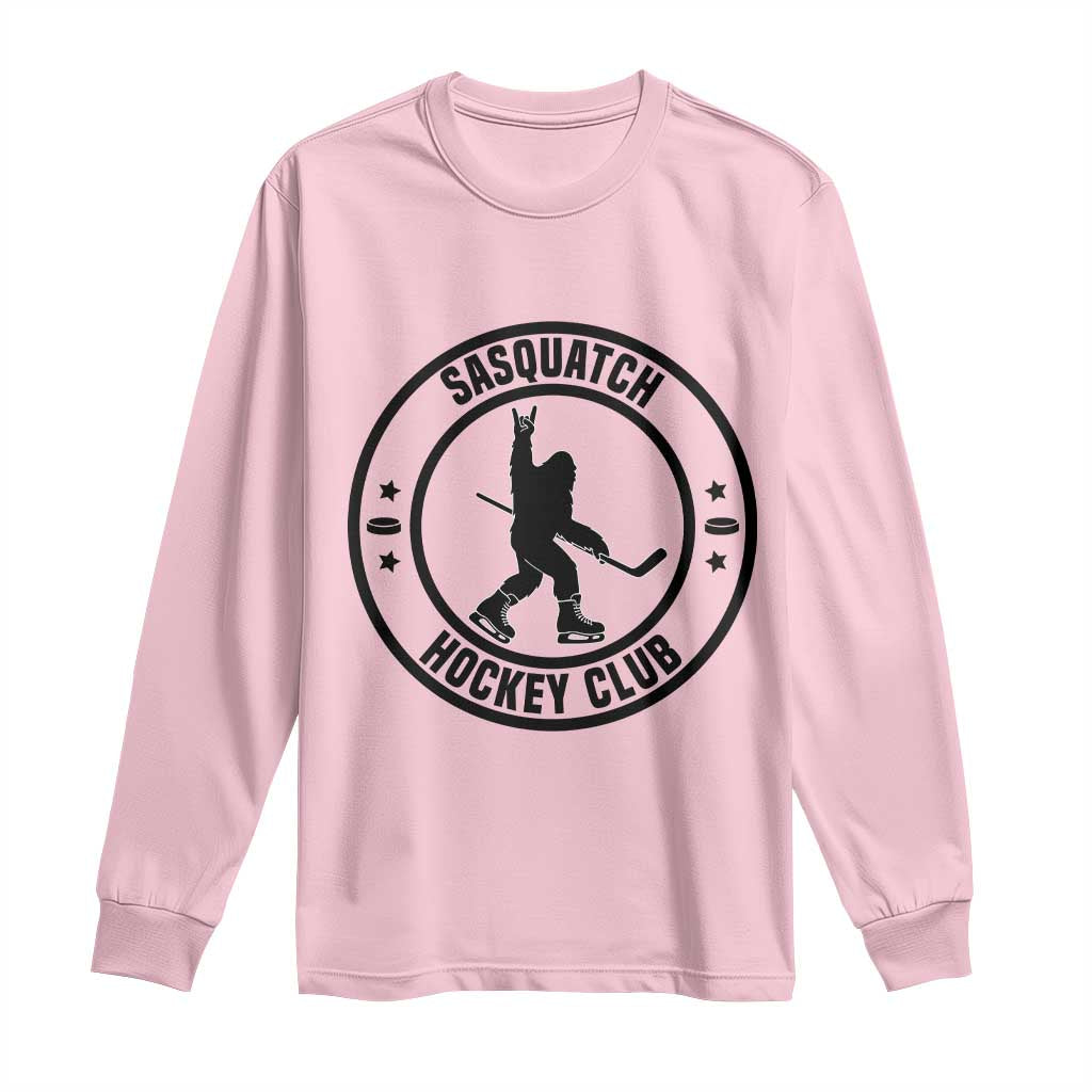 Legendary Sasquatch Hockey Club Long Sleeve Shirt Funny Ice Hockey Gift - Wonder Print Shop