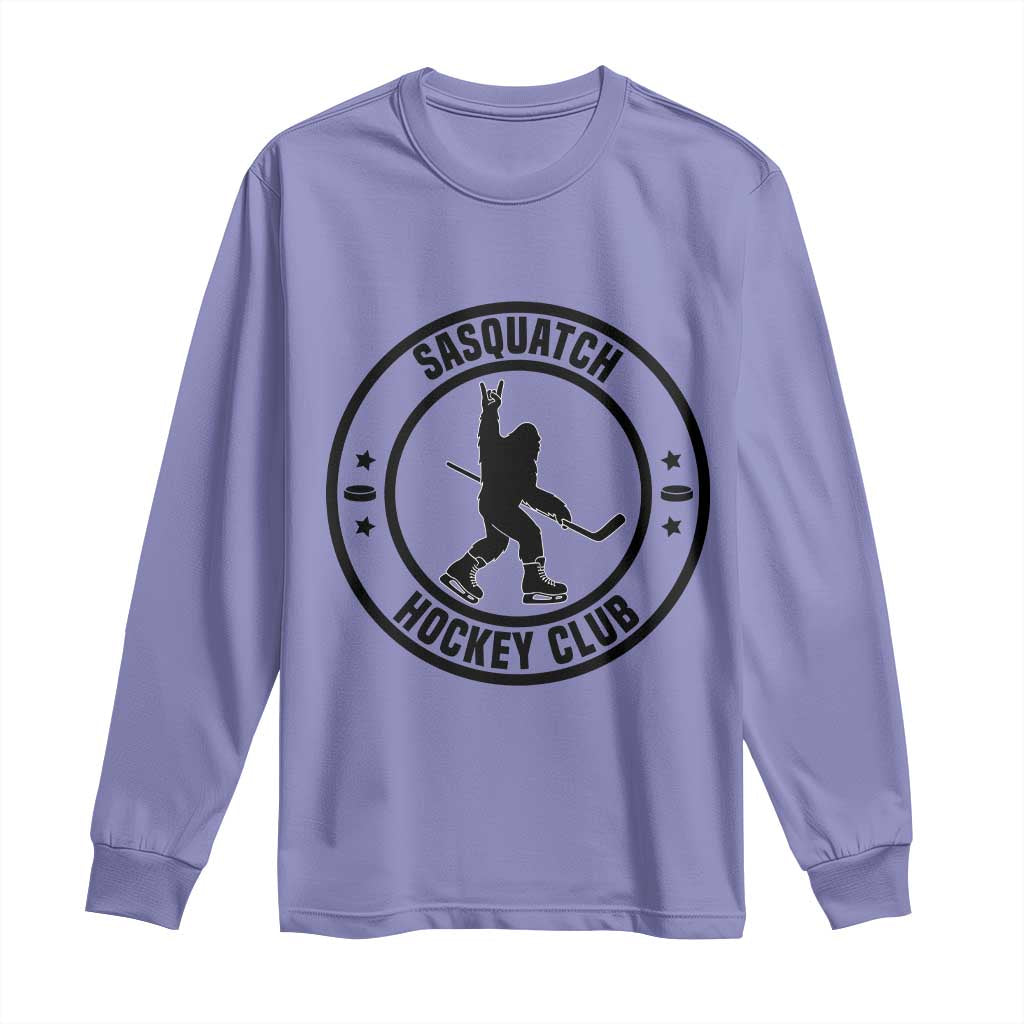 Legendary Sasquatch Hockey Club Long Sleeve Shirt Funny Ice Hockey Gift - Wonder Print Shop
