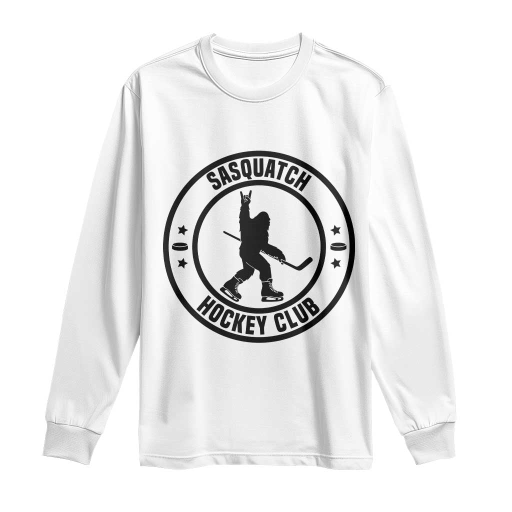 Legendary Sasquatch Hockey Club Long Sleeve Shirt Funny Ice Hockey Gift - Wonder Print Shop