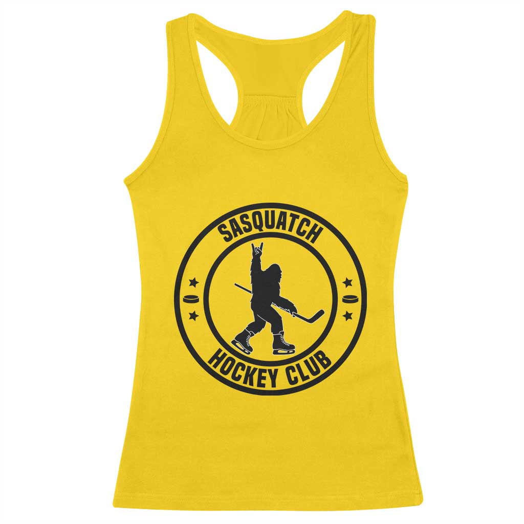 Legendary Sasquatch Hockey Club Racerback Tank Top Funny Ice Hockey Gift - Wonder Print Shop