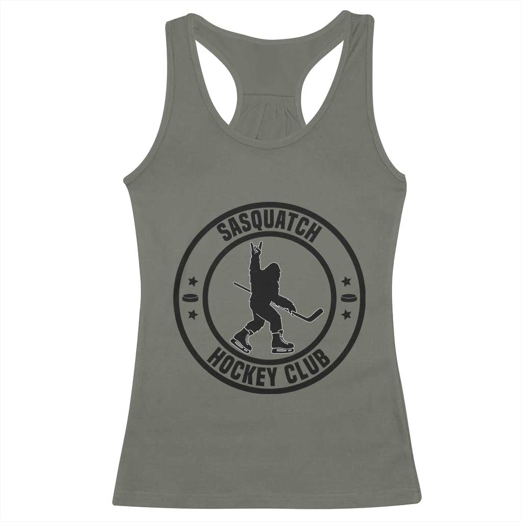 Legendary Sasquatch Hockey Club Racerback Tank Top Funny Ice Hockey Gift - Wonder Print Shop