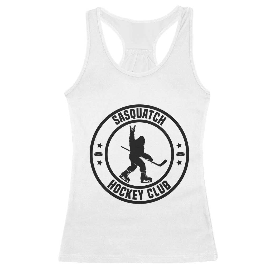Legendary Sasquatch Hockey Club Racerback Tank Top Funny Ice Hockey Gift - Wonder Print Shop