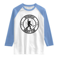 Legendary Sasquatch Hockey Club Raglan Shirt Funny Ice Hockey Gift - Wonder Print Shop