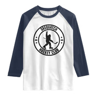 Legendary Sasquatch Hockey Club Raglan Shirt Funny Ice Hockey Gift - Wonder Print Shop