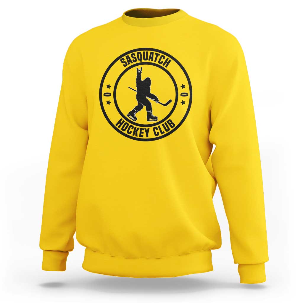 Legendary Sasquatch Hockey Club Sweatshirt Funny Ice Hockey Gift - Wonder Print Shop